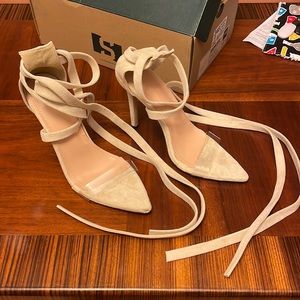 Heeled lace up Sandals